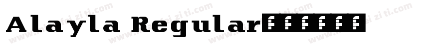 Alayla Regular字体转换